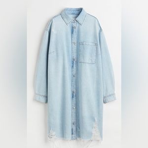 H&M denim shirt dress